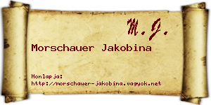 Morschauer Jakobina névjegykártya